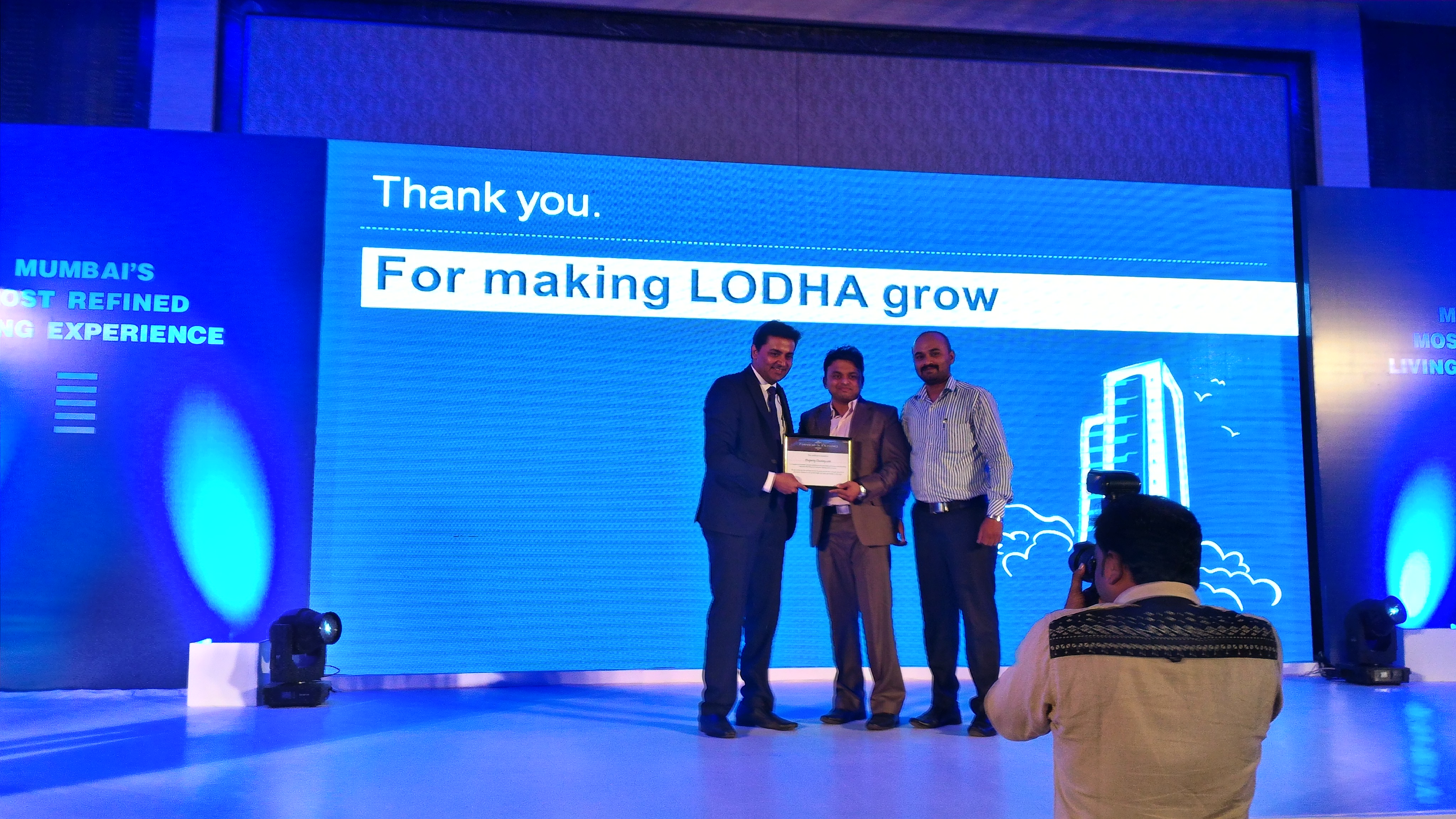 Award from Lodha Developers